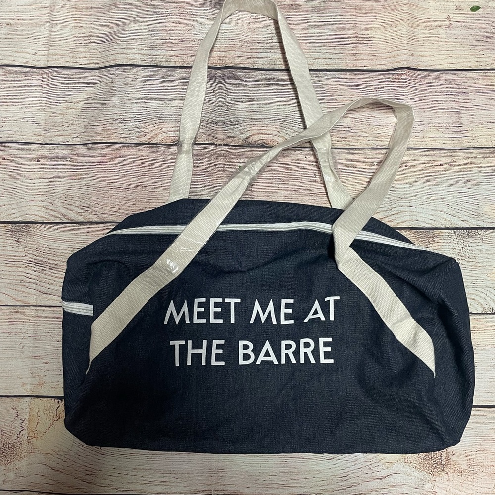 Meet Me at the Barre denim duffle